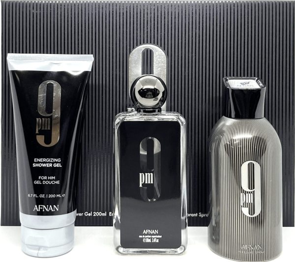 Estuche Afnan 9Pm For Men Edp 100Ml+Sg 200Ml+Deo 250Ml Hombre